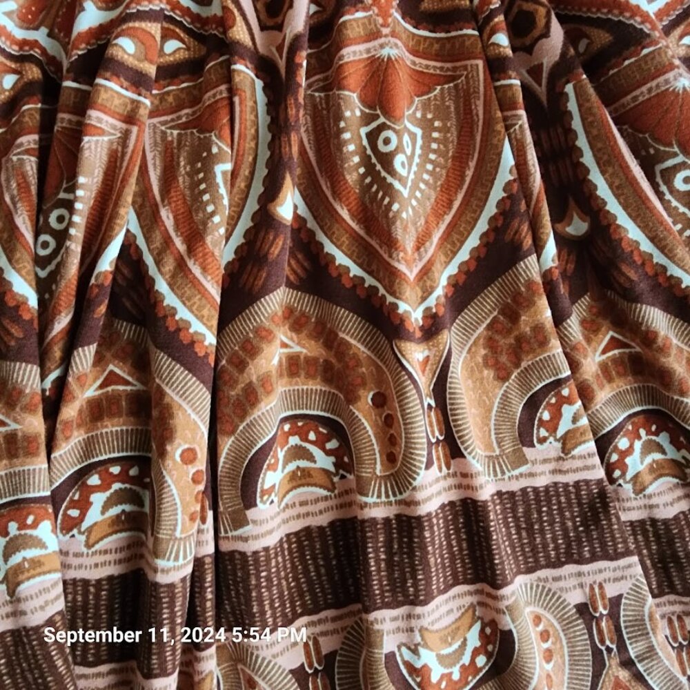 LuLaRoe Women's Madison Skirt Large Pull On Pleated Pockets Multicolor Geometric - Picture 2 of 9